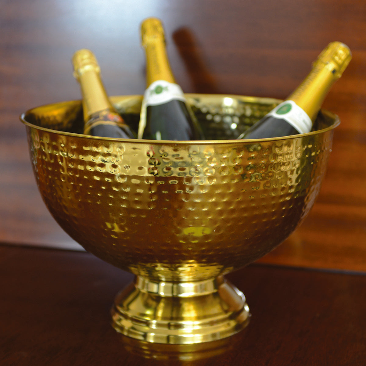 Sektkühler aus Edelstahl, 30 cm – Gold-Finish