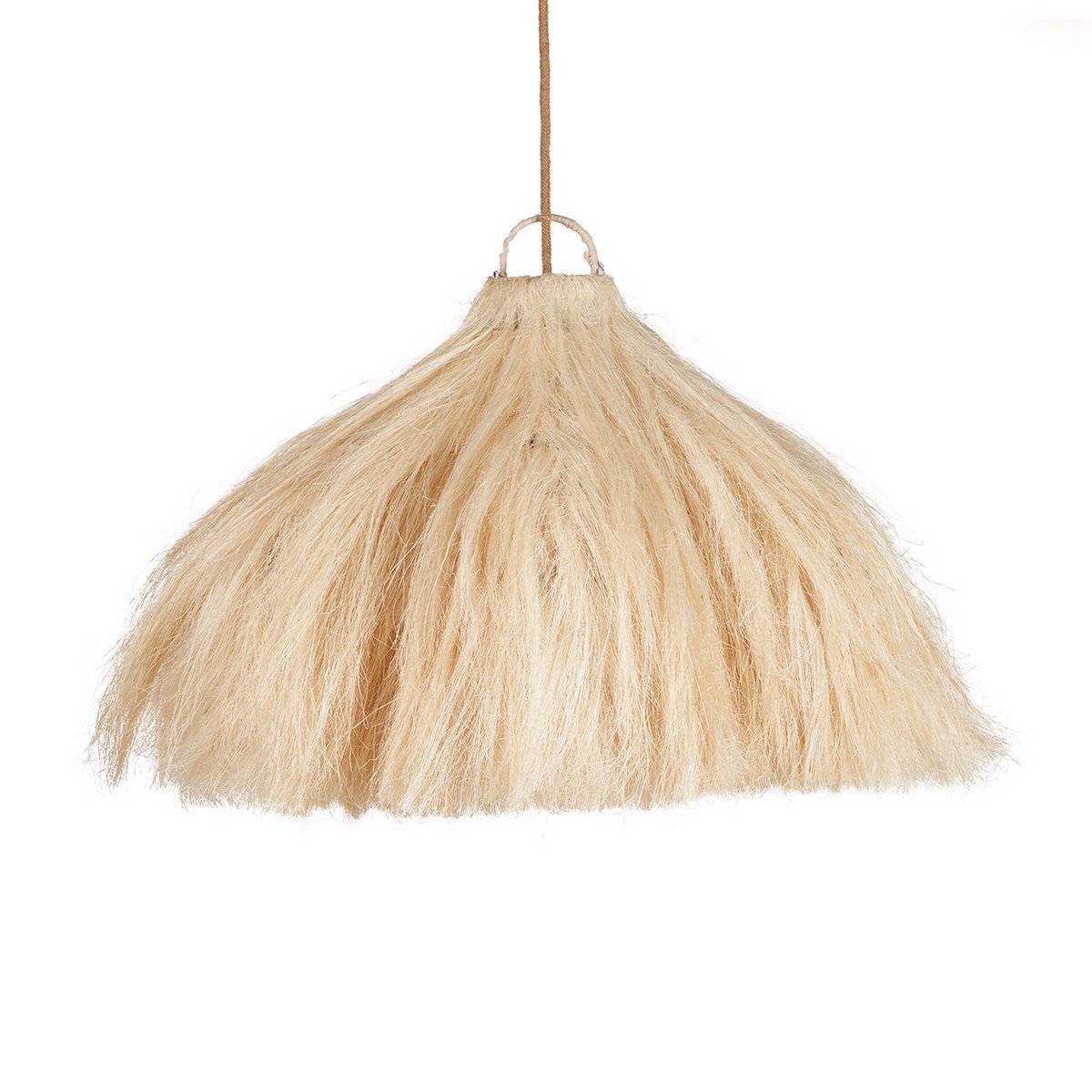Hampe-pendellampe 110 cm – kuppelformet, håndvævet XL