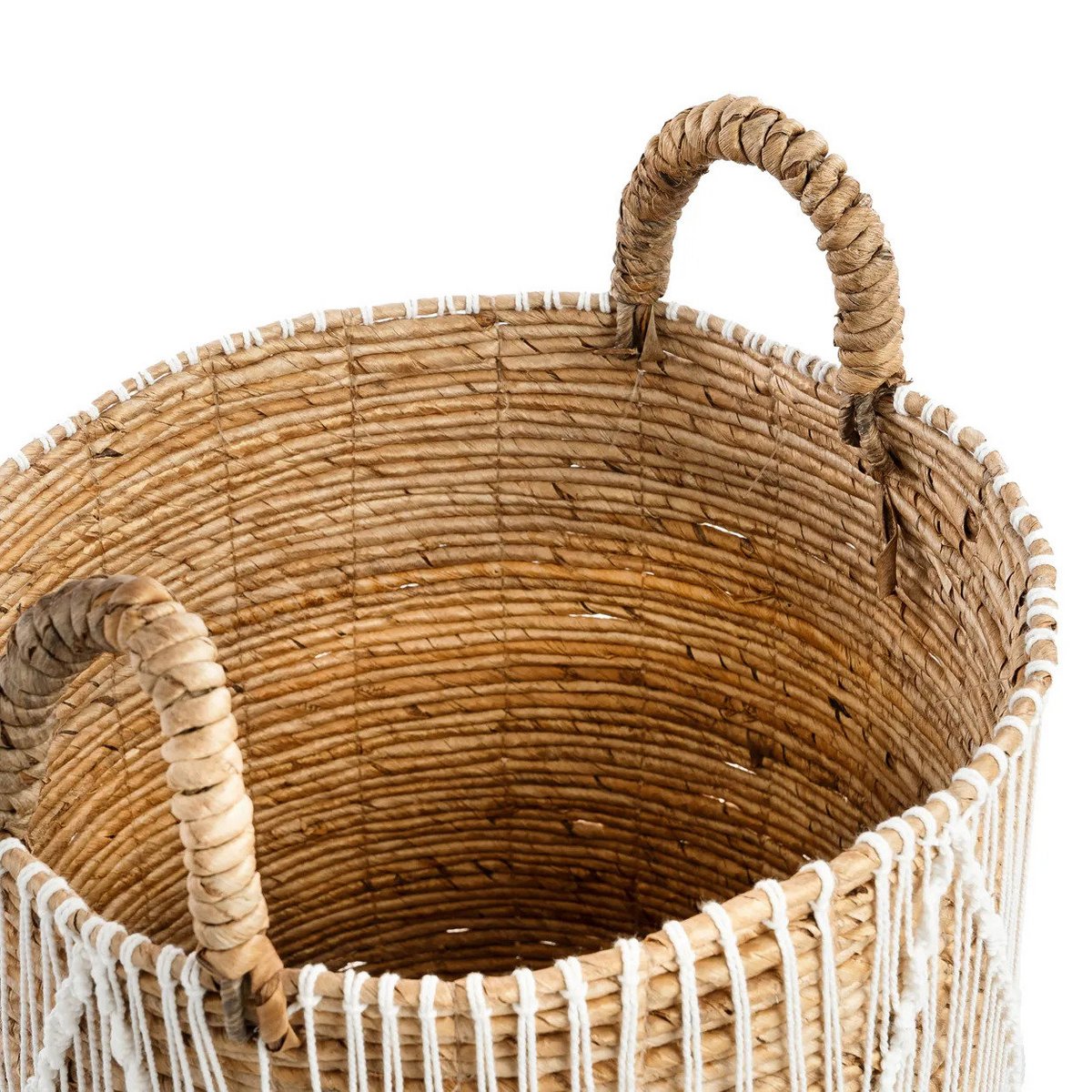 Cotton macrame storage basket 35 × 45 cm - cylinder