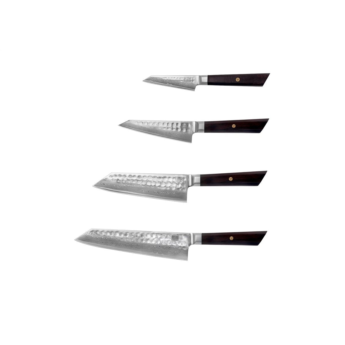 Bunka Damastmesser-Set, 4-teilig - AUS-10 Karbonstahl