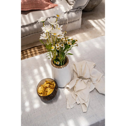 Coconut shell bowl, 13 cm - white lacquer