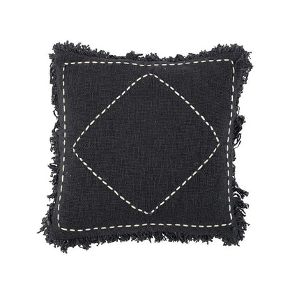 Cotton cushion cover, black and white - 50×50 cm
