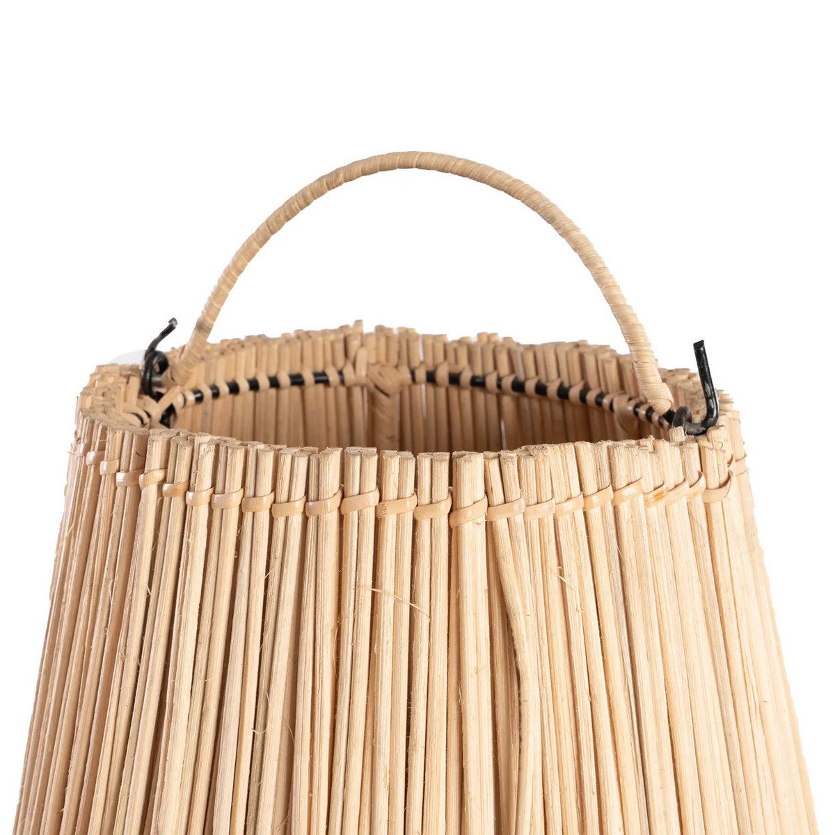 Rattan-Pendelleuchte Shala, beige – 77×57 cm