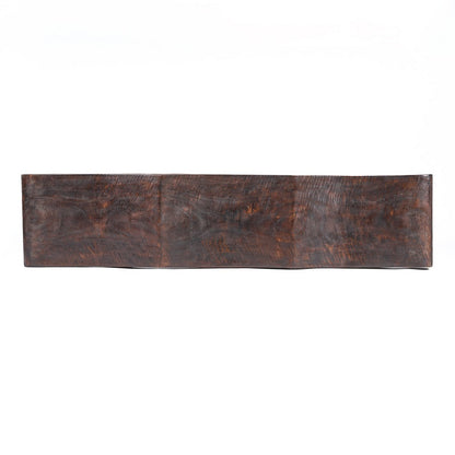 Mango wood bench, dark walnut, 155 cm - wave seat