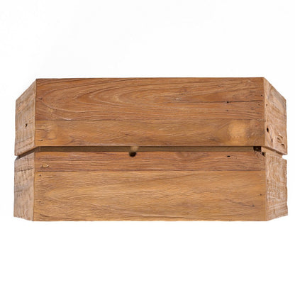 Teak side table, 55 cm - sculptural form
