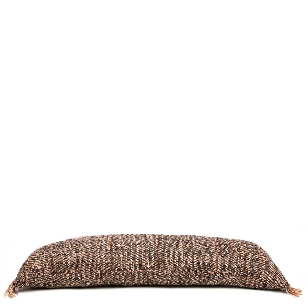 Baumwollkissenbezug 35×100 cm – Schwarz-Kupfer, hergestellt in Indien