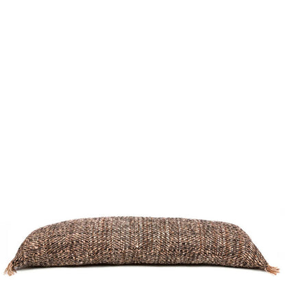 Baumwollkissenbezug 35×100 cm – Schwarz-Kupfer, hergestellt in Indien