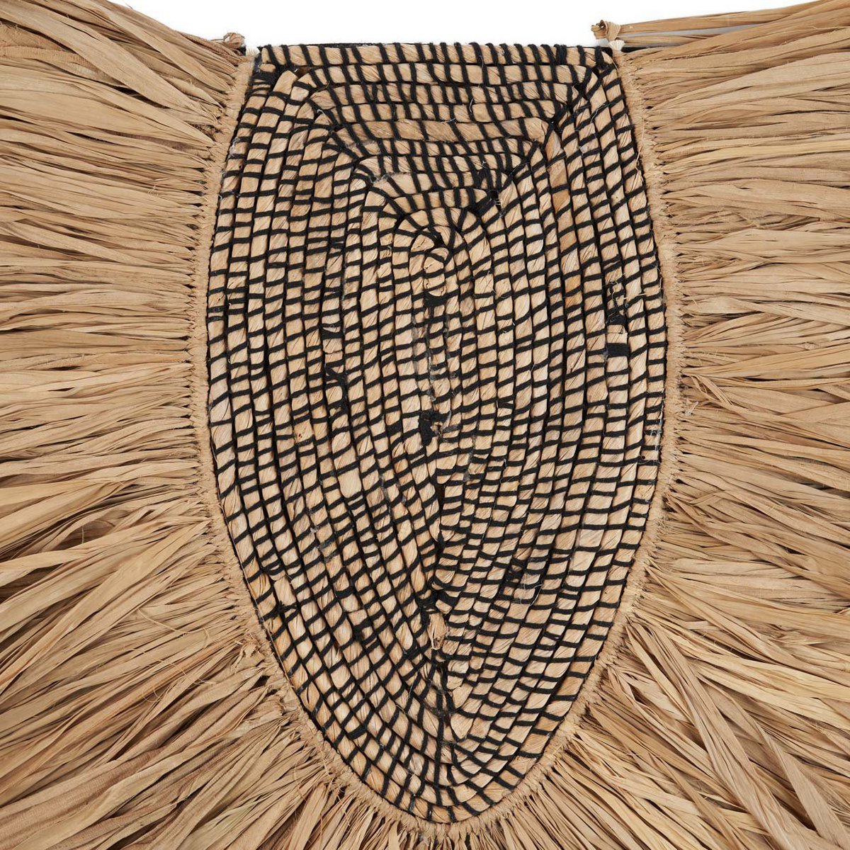 Grass wall circle, woven, 85 cm diameter - natural