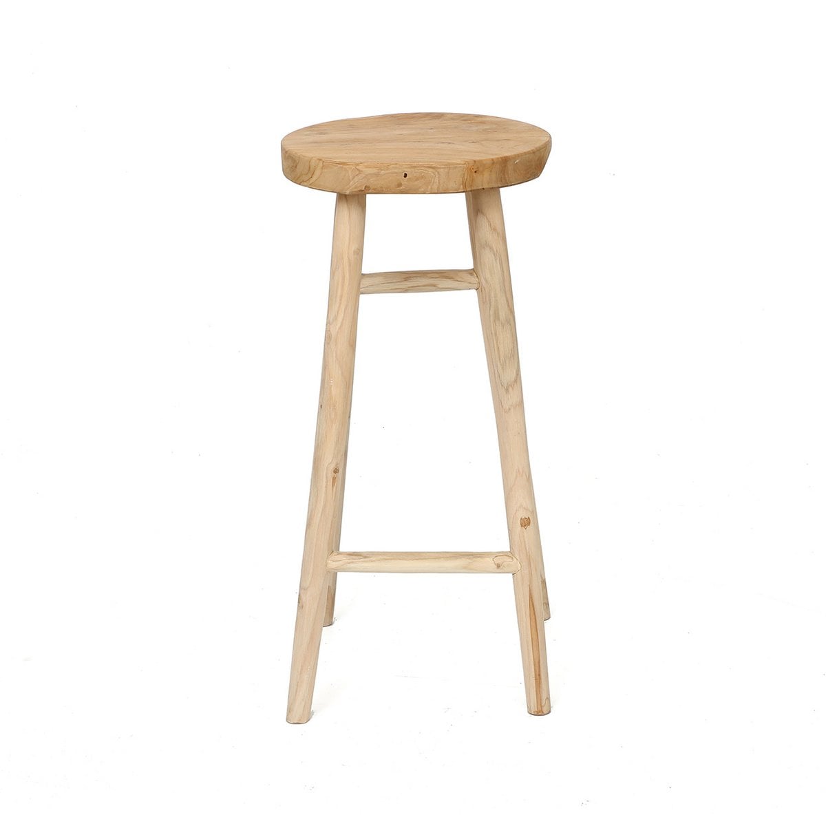 Teak-Barhocker mit Vierfußgestell – 75 cm