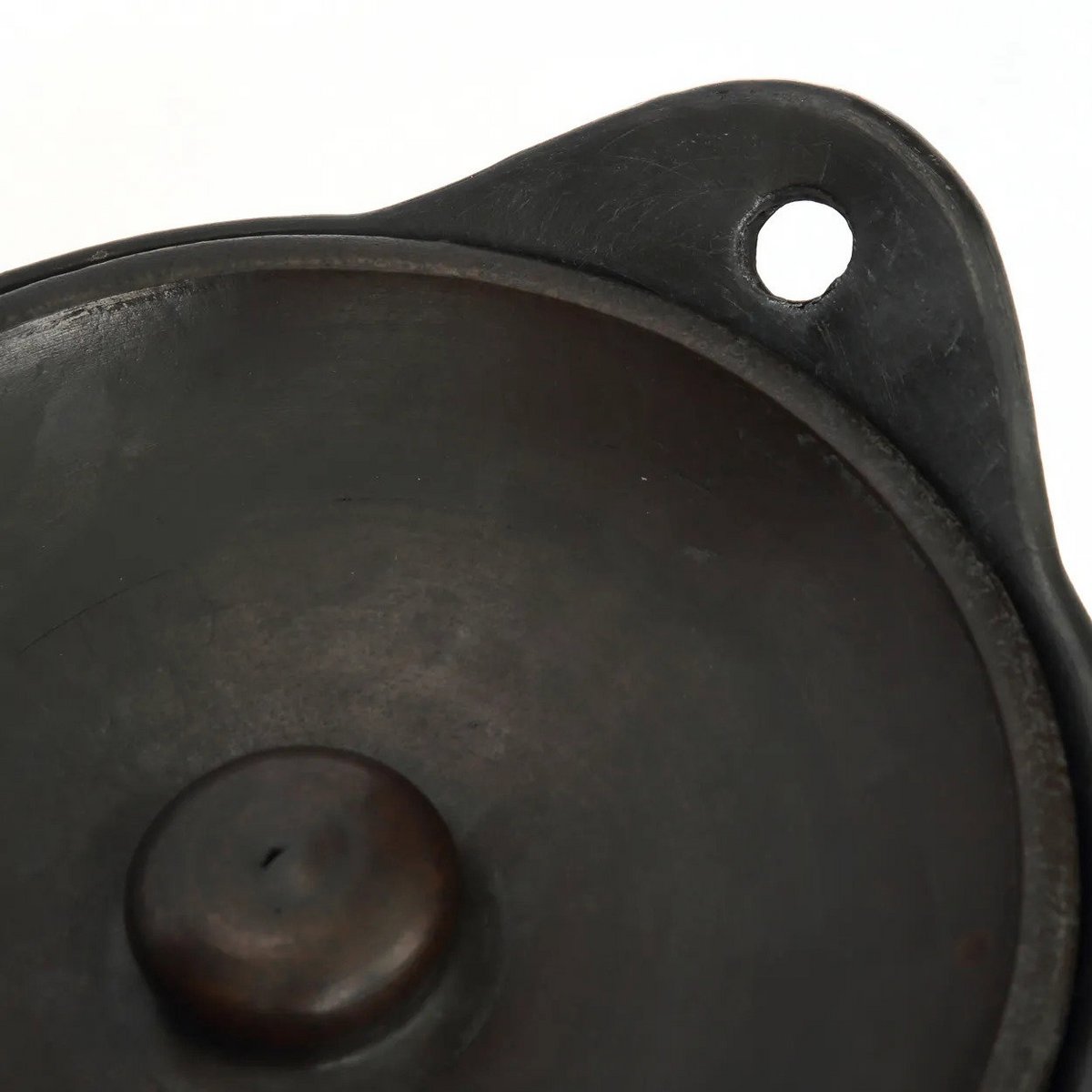 Schwarzer Terrakottatopf 29 × 24 cm - hergestellt in Indonesien