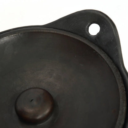 Schwarzer Terrakottatopf 29 × 24 cm - hergestellt in Indonesien