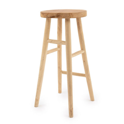 Teak-Barhocker mit Vierfußgestell – 75 cm