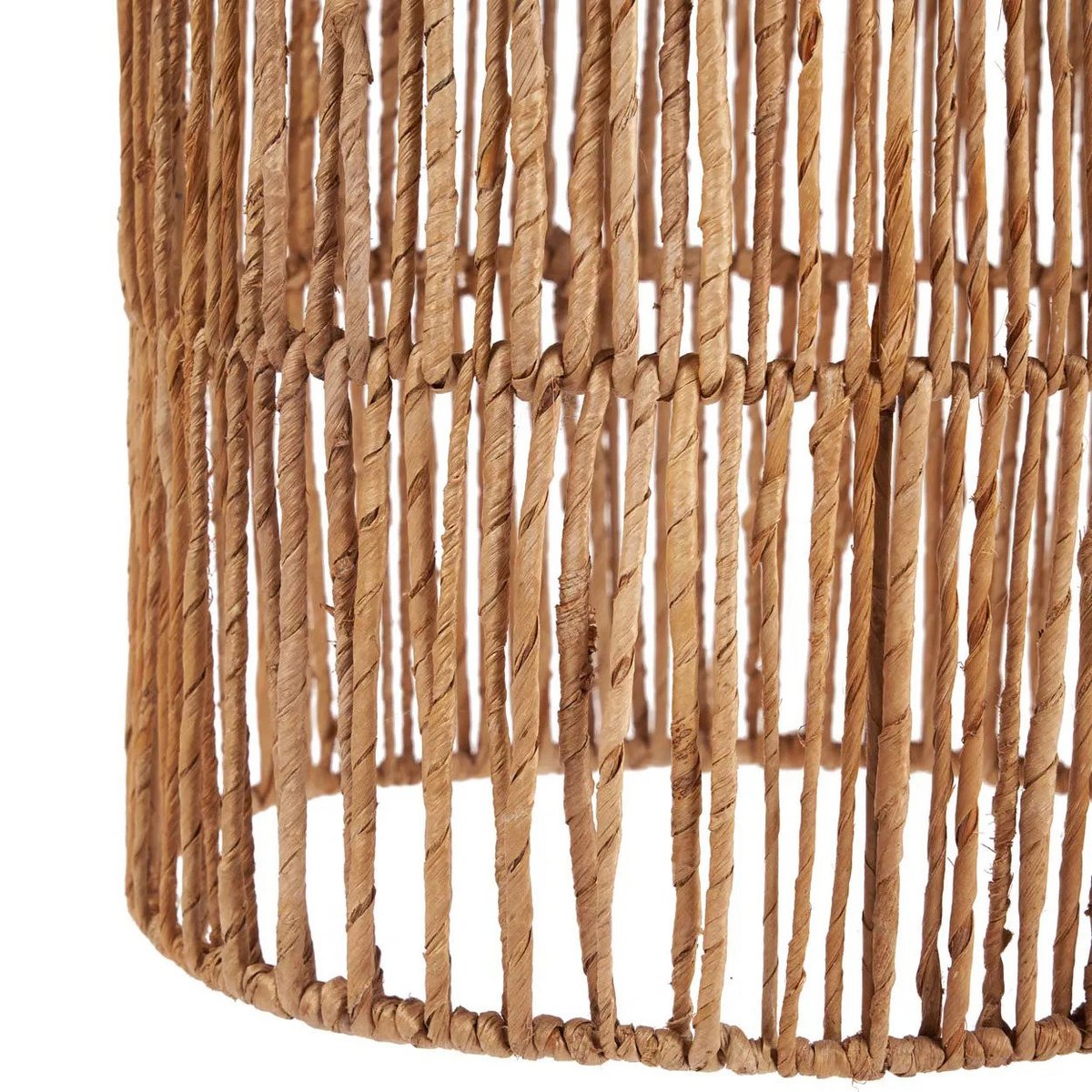 Palmblad pendellampe 32×67 cm - åbent vævet, håndlavet