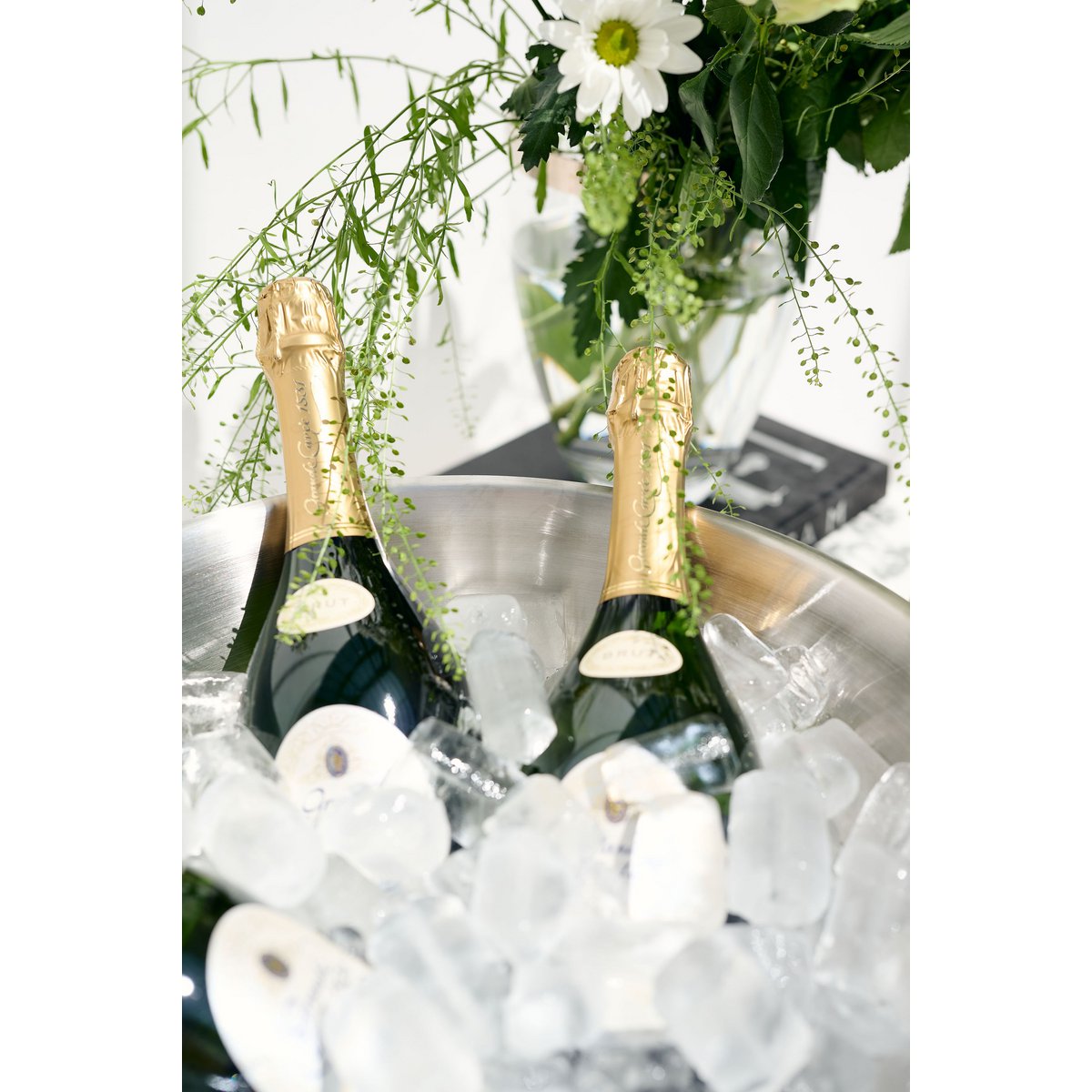 Steel champagne bowl Cara Ø 40 cm – double-walled, set of 2