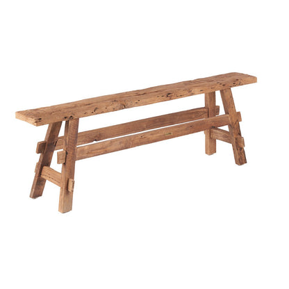 Teakbænk, natur - 150 × 50 cm