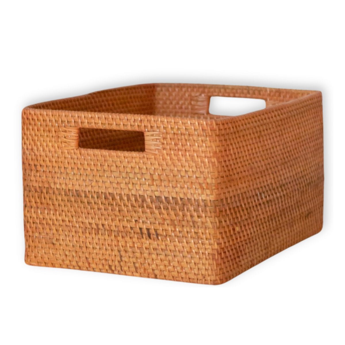 Håndvævet reolkurv i rattan Warsa M – 38 × 23 × 28 cm