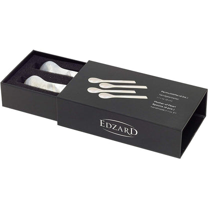 Mother-of-pearl caviar spoons, set of 4, 11 cm – straight corners