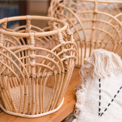 Rattan storage basket RAHINA M – 40 cm diameter