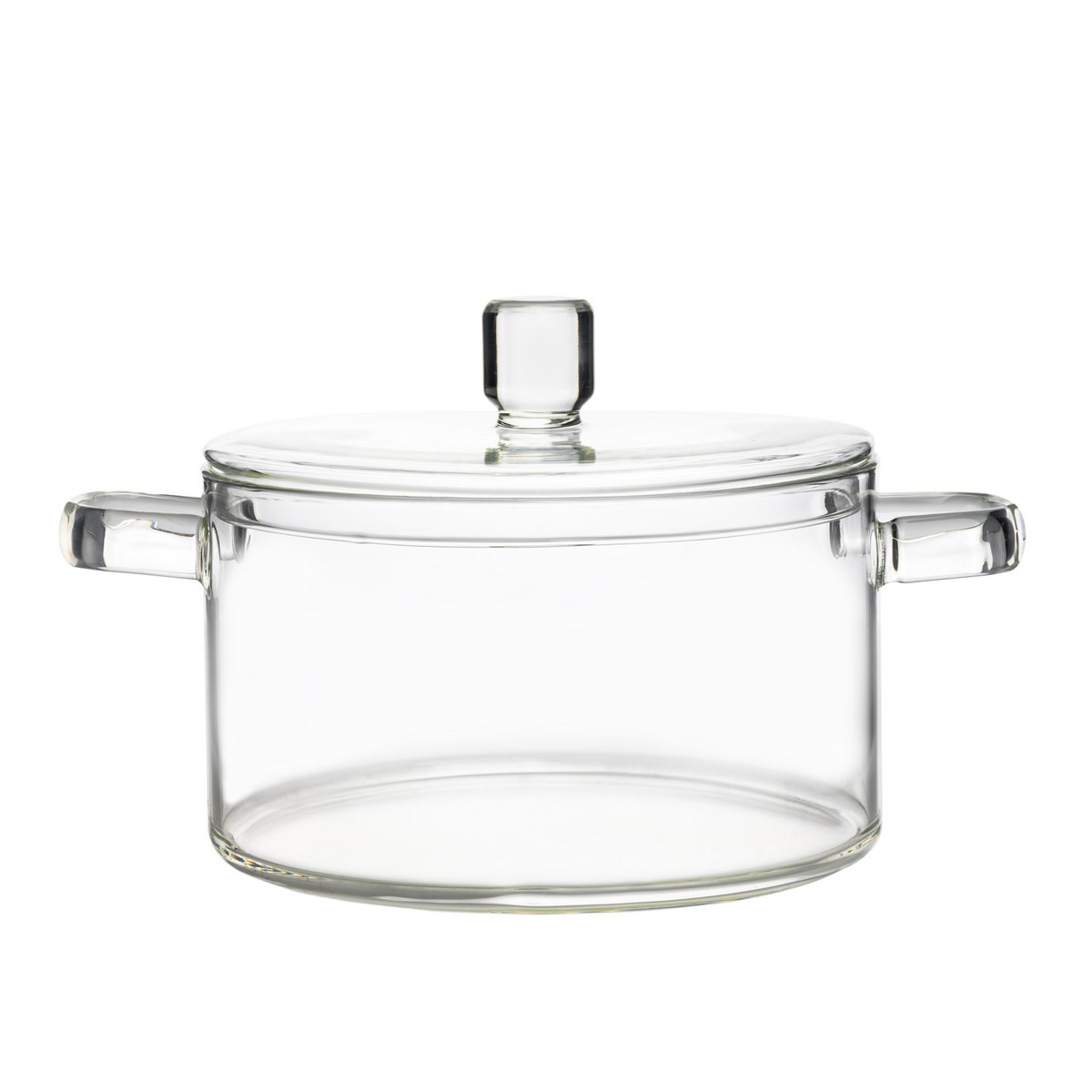 Glasstieltopf mit Metallgriffen 18×25,8×15 cm