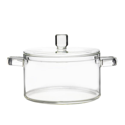 Glasstieltopf mit Metallgriffen 18×25,8×15 cm