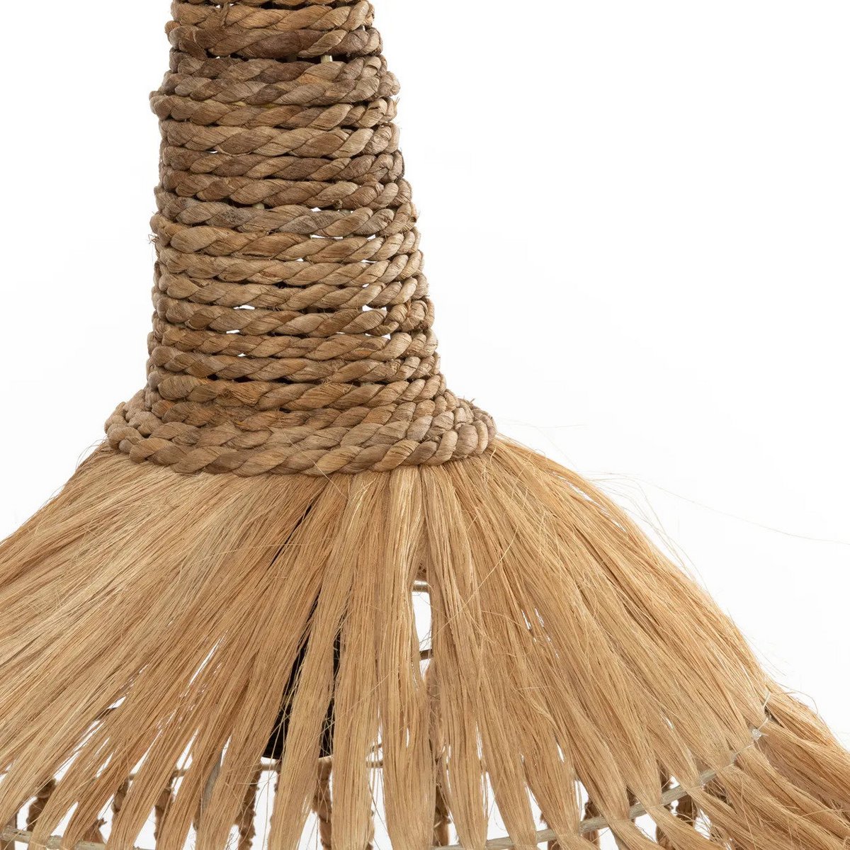 Abaca-Gras-Pendelleuchte - Natur - L