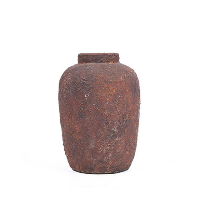 Terrakotta vase, lille - bordeaux håndlavet