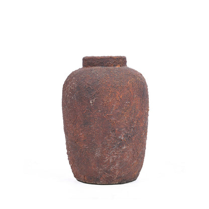 Terrakotta vase, lille - bordeaux håndlavet