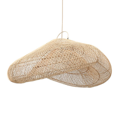 Übergroße Rattan-Wolkenpendelleuchte 127 × 62 cm – handgewebt