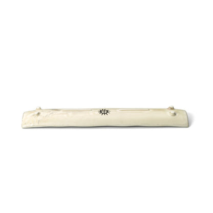 Ceramic long platter 39×8 cm - beige