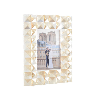 Krystal fotoramme 20×25 cm - ravfarvet guldfinish