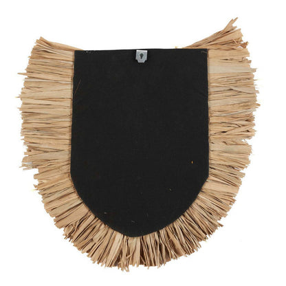 Grass wall circle, woven, 85 cm diameter - natural