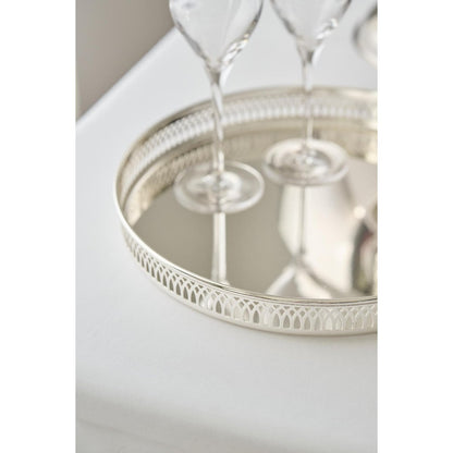Silver-plated serving tray Delphi, 30 cm round