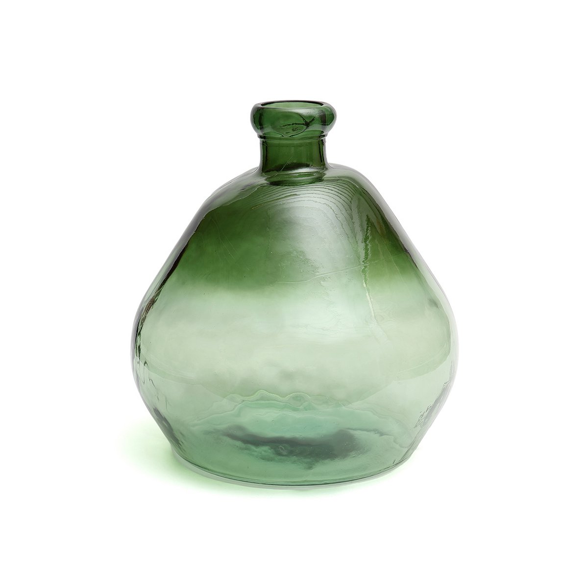 Recycled glass vase, large - green