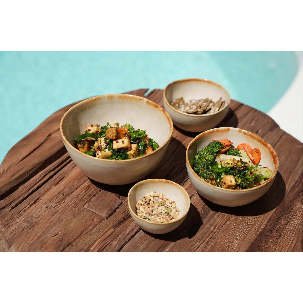 Stoneware bowl 11 cm - white, made in Portugal