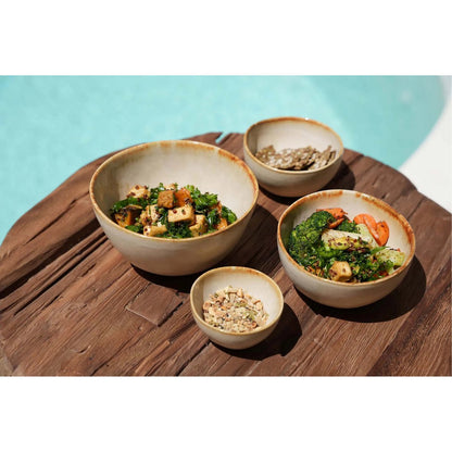 Stoneware bowl 11 cm - white, made in Portugal
