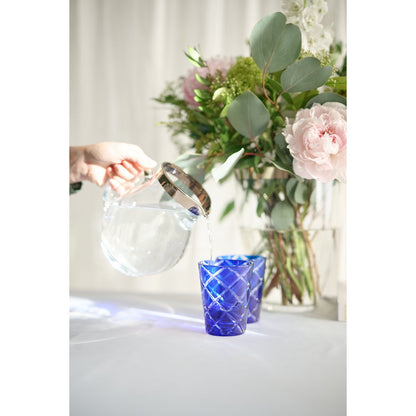Kristallkaraffe Olivia 1,0 L – Platinrand, mundgeblasen