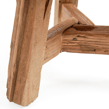 Holzhocker Natur 27 × 27 × 24 cm – klein, hergestellt in Indonesien