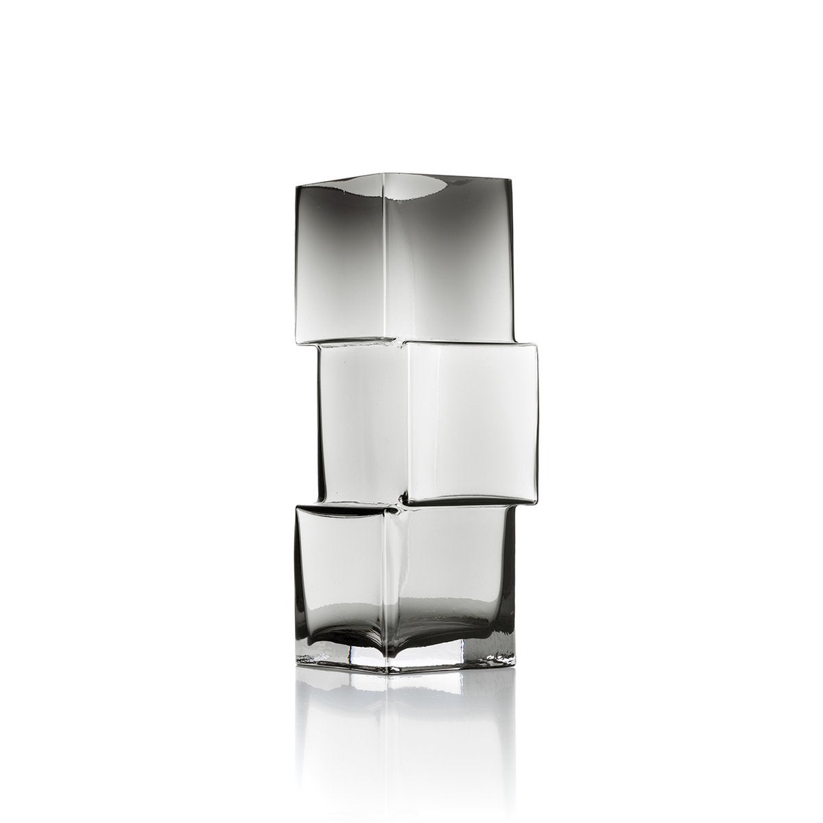 Rummikub glass vase, dark grey, large
