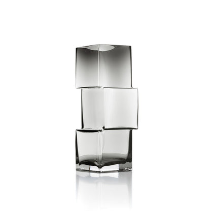 Rummikub glass vase, dark grey, large