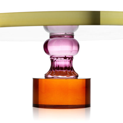 Tortenteller aus Glas 32,8 cm – Edelsteinfacetten
