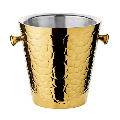 Champagne cooler with stand, metal finish - 86 cm tall