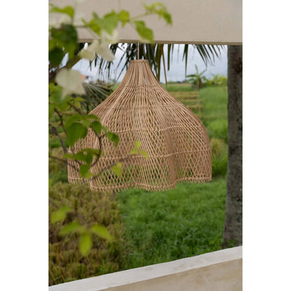 Pendellampe i naturlig rattan 60 cm - håndvævet Whipped