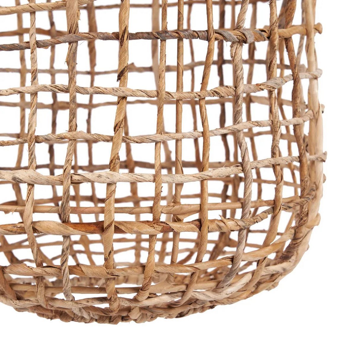 Palmeblad pendellampe 30 × 57 cm - håndvævet i Indonesien