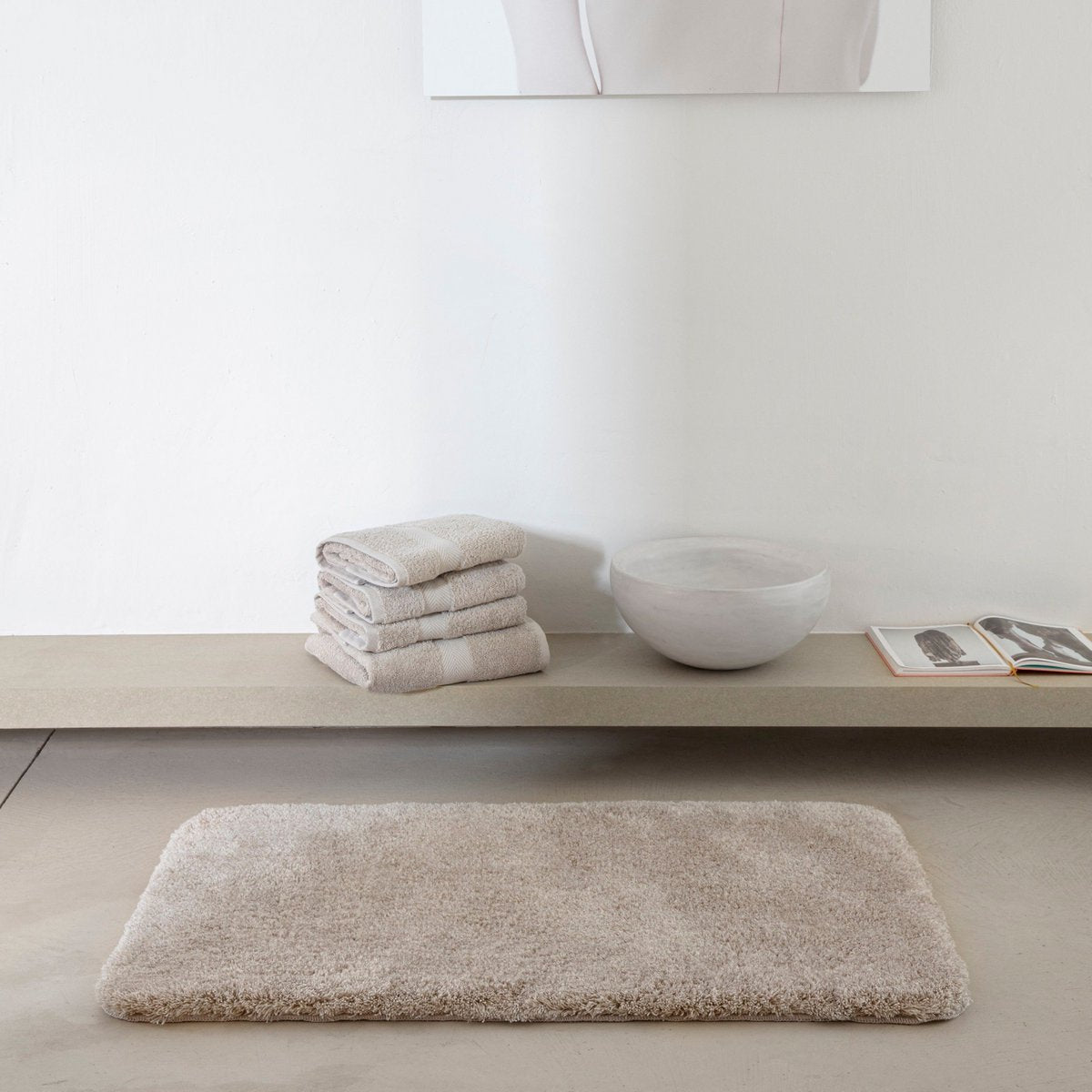 Montana Badematte, Taupe – 100 × 60 cm
