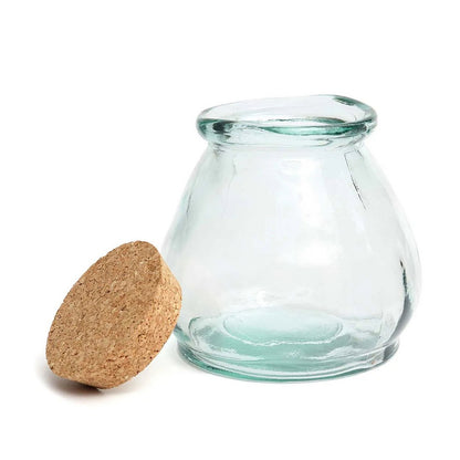 Genbrugsglas, afrundet - blå - M