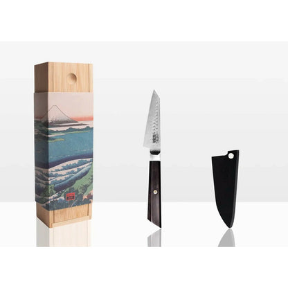 Bunka Schälmesser, 9 cm – Ebenholzgriff mit Scheide