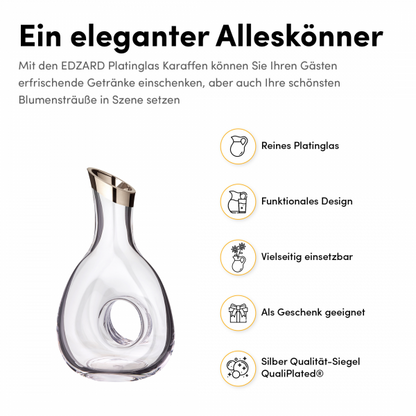Crystal decanter Gordon with platinum rim – 1.2 L