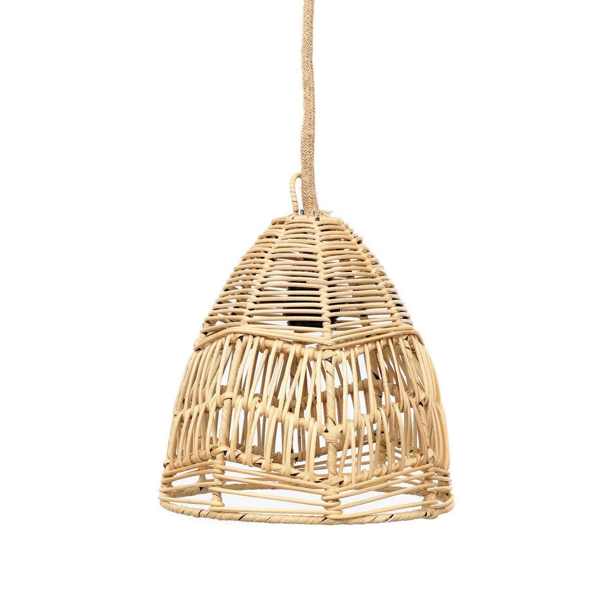 Rattan Pendelleuchte S – handgewebt, 20 cm Durchmesser