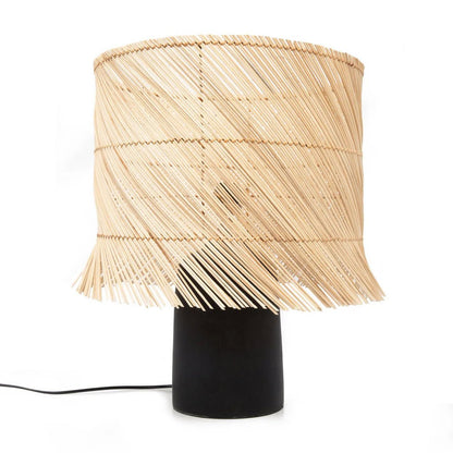 Rattan Tischleuchtenschirm, 42 cm – handgewebtes Pandan