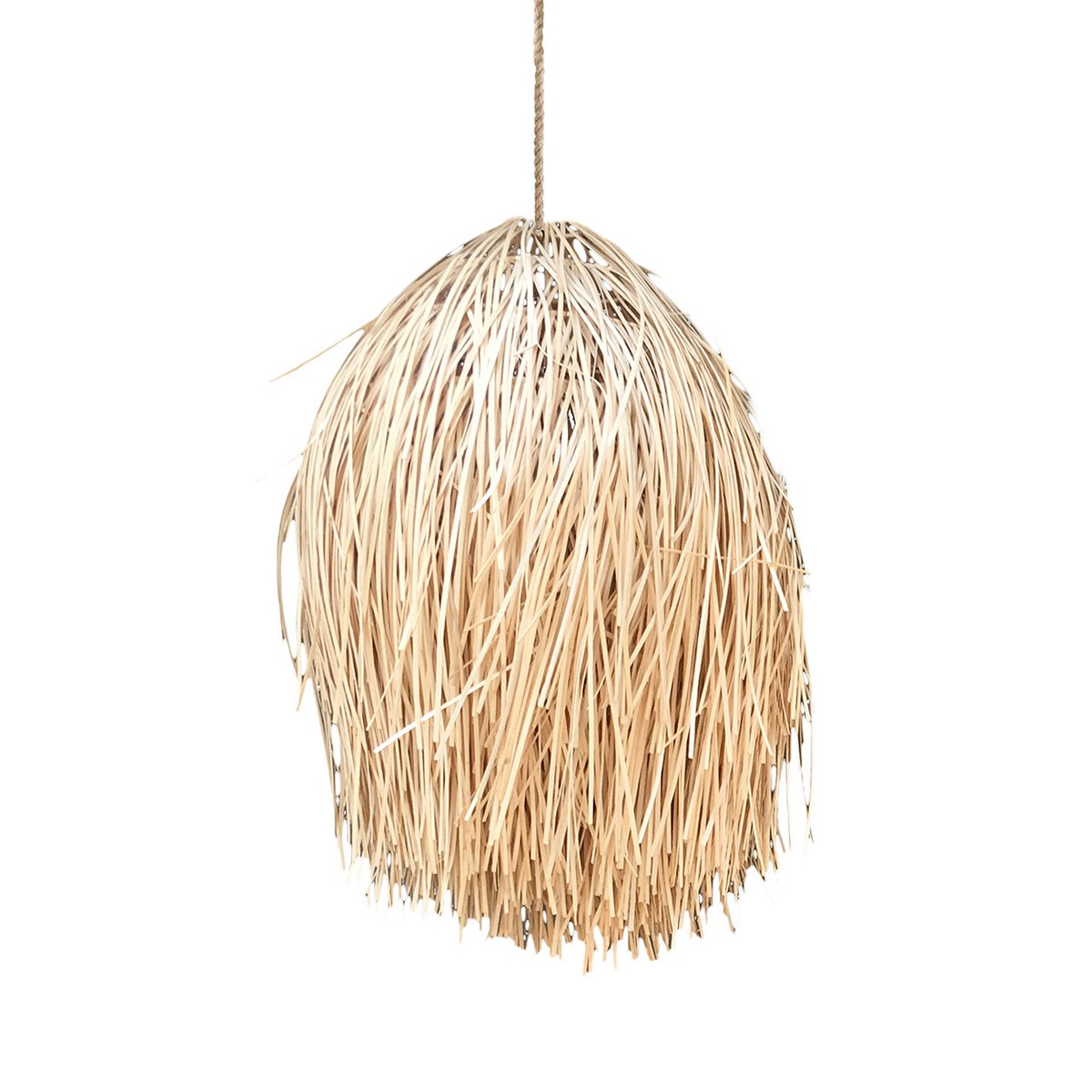Rattan "shaggy" pendellampe – 45×75 cm